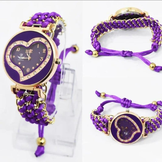 Bracelet Heart Shape Watch For Girls & Woman