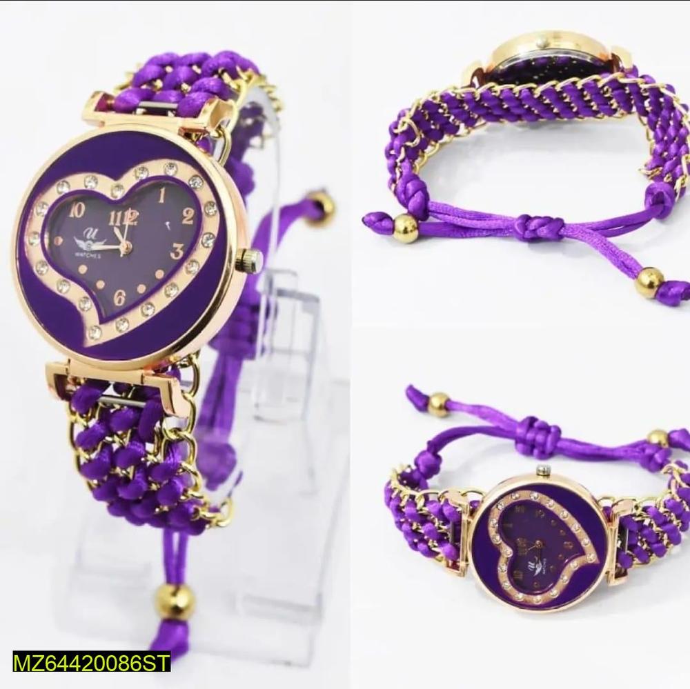 Bracelet Heart Shape Watch For Girls & Woman