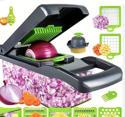 Multifunctional Vegetable Chopper, Slicer, Dicer, Cutter 14 PCs.