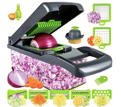 Multifunctional Vegetable Chopper, Slicer, Dicer, Cutter 14 PCs.